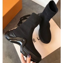 Louis Vuitton Stretch Textile LV Archlight Sneakers Boots Black