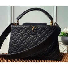 Louis Vuitton Monogram Flower Capucines PM Bag M55366 Black