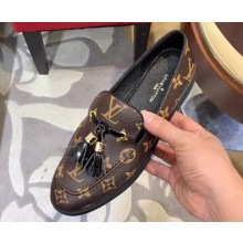 Louis Vuitton Society Loafers Monogram Canvas Brown