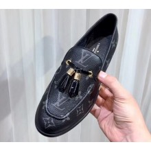 Louis Vuitton Society Loafers Monogram Canvas Black