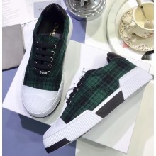 Dior D-Smash Sneakers in Tartan Fabric Black/Green 2020