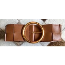 Bottega Veneta Width 6cm Belt In Intrecciato Nappa Brown 2020