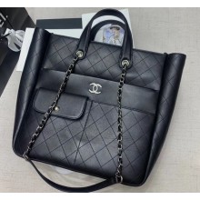 Chanel Large Zipped Shopping Tote Bag AS1299 Black 2020
