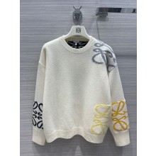 LOEWE anagram wool sweater white 2022