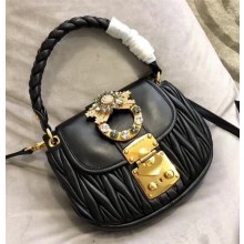 Miumiu Leather Coffer Bag 5BH111 Black 2018