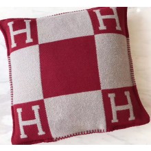 hermes cashmere pillow red