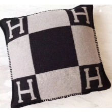 hermes cashmere pillow black