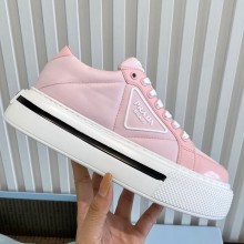 Prada Sheepskin Lining Platform Sneakers in Pink P02 2021