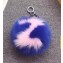 Fendi AB Charm Z In Neon Blue And Pink Fur 2017