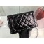 Chanel Wallet On Chain WOC Bag in Patent Leather Black/Silver
