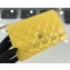 Chanel Wallet On Chain WOC Bag in Patent Leather Yellow/Gold