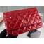 Chanel Wallet On Chain WOC Bag in Patent Leather Red/Gold