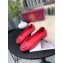 Tory Burch Minnie Travel Ballet Flats in Soft Napa Leather Melon Red