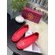 Tory Burch Minnie Travel Ballet Flats in Soft Napa Leather Melon Red