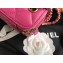 Chanel Pearl on Chain Small Classic Box with Chain Bag AP1447 Dark Pink 2020