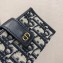Dior 30 Montaigne 5-Gusset Card Holder Oblique Blue 2020