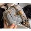 Chanel Pearl on Chain Small Classic Box with Chain Bag AP1447 Gray 2020