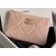 Chanel 19 Lambskin Small Pouch Bag AP1059 Beige 2020