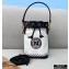 Fendi White Glazed Canvas Mon Tresor Mini Bucket Bag 2020