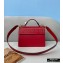 Fendi Leather Kan I Medium Bag FF Embossed Red