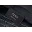 Fendi Roma Leather Flat Pouch Clutch Bag Black 2021