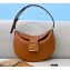 Fendi Leather Small Croissant Hobo Bag Brown 2021