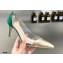 Gianvito Rossi Heel 7cm Plexi Pumps Gold/Suede Green