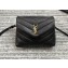 Saint Laurent Loulou Toy Bag in Matelassé "y" Leather 467072 Black/Gold