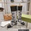 Gucci Knee-high Boots with Harness Python Pattern Gray 2022