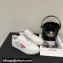 Prada Downtown Perforated Leather Sneakers White/Fuchsia 2022