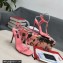 Dolce & Gabbana Heel 10.5cm Nappa leather sandals with DG logo Pink 2022