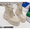 Bottega Veneta Stride Rubber Lace-up Boots Creamy 2022