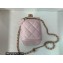 Chanel Small Vanity Case with Logo Chain Handle Bag 81195 Lambskin Pink 2022