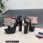 Dolce & Gabbana Heel 15cm platform 5cm sandals Patent Black 2022
