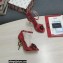Dolce & Gabbana DG Logo Heel 10.5cm Black Red Roses Sandals Red 2022