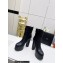 Saint Laurent Heel 14.5cm Platform 4.5cm Mina Buckle Booties Smooth Leather Black 2022