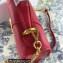 Versace Barocco V hardware Virtus Top Handle Shoulder Bag in Smooth Leather Red
