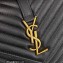 Saint Laurent college medium chain bag in quilted leather 600279/487213 Black/Gold