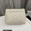 Saint Laurent loulou small chain bag in quilted "y" leather 494699 White/Gold