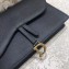 Dior Calfskin Large Saddle Wallet on Chain Clutch Bag Black 2018