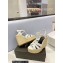 Saint Laurent Heel 12.5cm Platform 3.5cm Tribute Wedge Espadrilles in Smooth Leather 611924 White