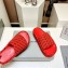 Balenciaga all-over logo-print platform slides Sandals Red 2023