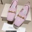 Jimmy Choo Heel 5cm Diamond Talura Soft Patent Leather Sling Back Pumps Pink with Chain 2023