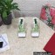 Dolce & Gabbana DG Heel 10.5cm Green Printed PVC Sandals White 2023