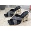 Dolce & Gabbana DG Pop Heel 10.5cm criss-cross straps Mules Black with fusible rhinestone 2023