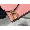 Dior Saddle Flap Card Holder Goatskin Pink