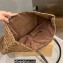 Cheap Sale Louis Vuitton Raffia and Leather Tote Bag Coffee 2023