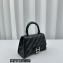 Balenciaga Hourglass XS Handbag in black with Crystal Logo