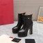Valentino Heel 15.5cm Platform 4cm Tan-Go platform ankle boots in calfskin Black 2023