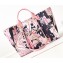 Chanel Deauville Printed Velvet and Wooden Pearls Small Shopping Bag AS3257 Pink 2023